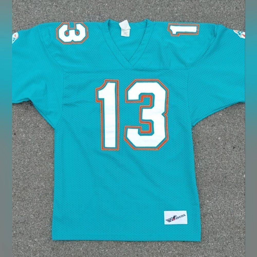 Vtg 90s NFL Miami Dolphins Dan Marino #13 Mesh Ravens Made in Canada Jersey L - Picture 5 of 10